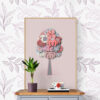 pink geometrical tree in The_gray_wood_cabinet