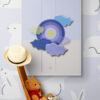blue sun framed poster for kids room