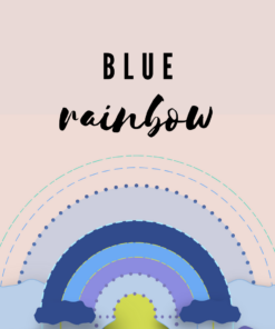 Blue Rainbow Poster for kids