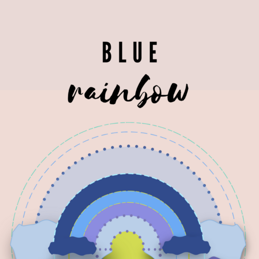 Blue Rainbow Poster for kids