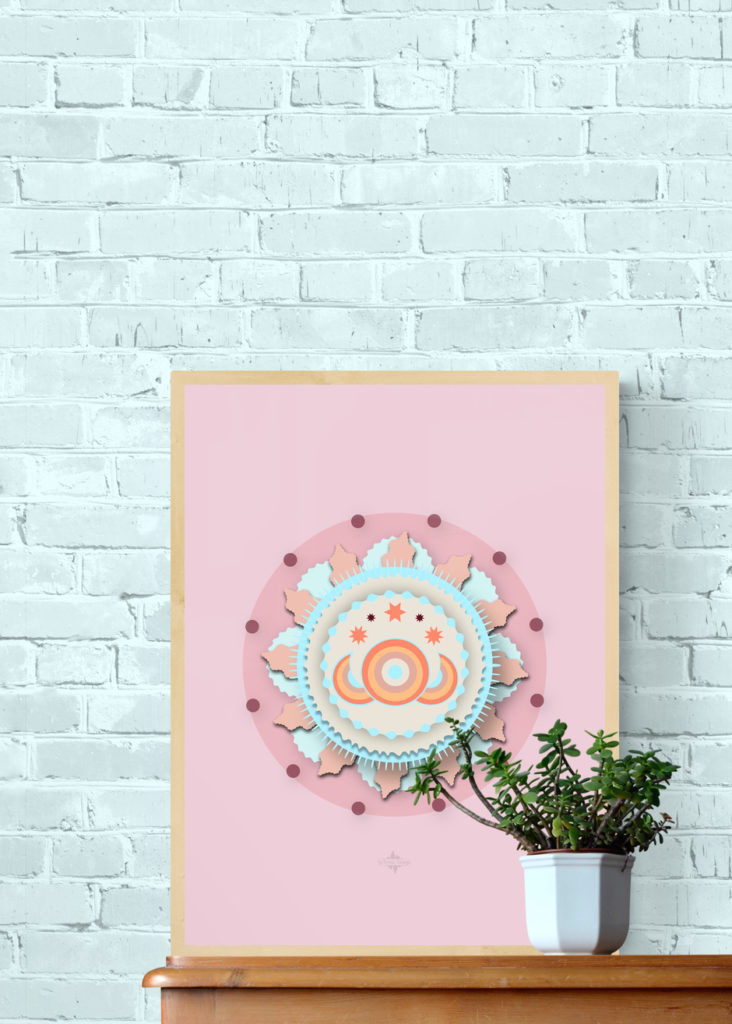 pink sky cookie poster for kids