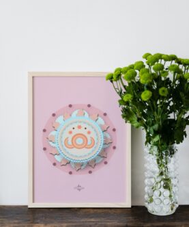 Pink Sky Cookie Small Framed Poster