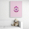 pink baby cat with Teddy_bear__on_white_leather_sofa