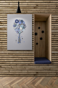 blue blessing tree large poster