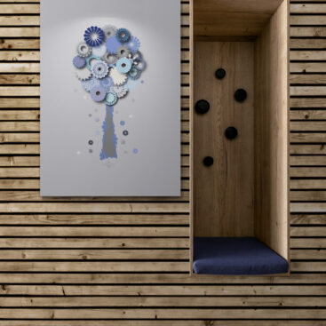 blue blessing tree large poster