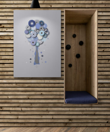 blue blessing tree large poster