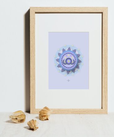 blue sky cookie poster in wooden frame