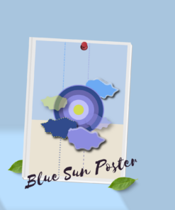 blue sun poster for kids