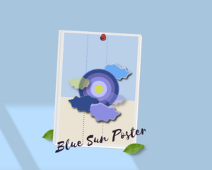 blue sun poster for kids