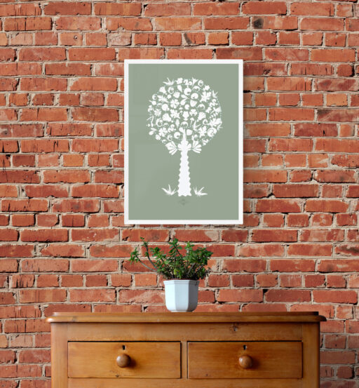 green medley tree poster