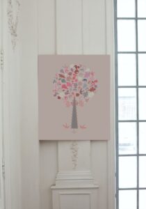 pink medley tree medium poster no frame