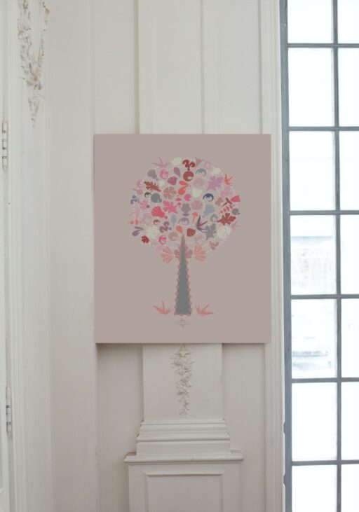 pink medley tree medium poster no frame