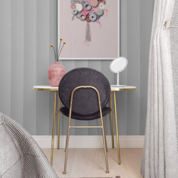 pink round tree framed poster in a Bedroom_with_vanity_table