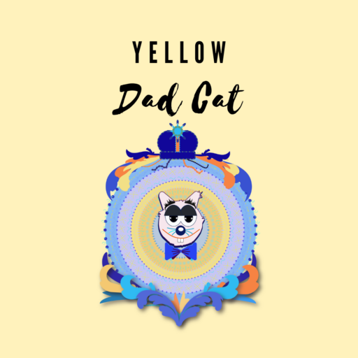 Yellow Dad Cat POster