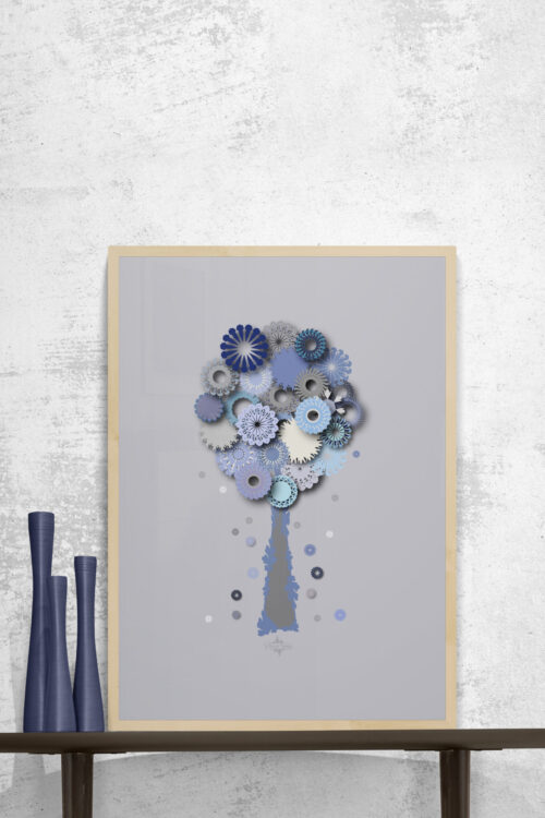 Alternative view of Blue Blessing Tree Framed Poster
