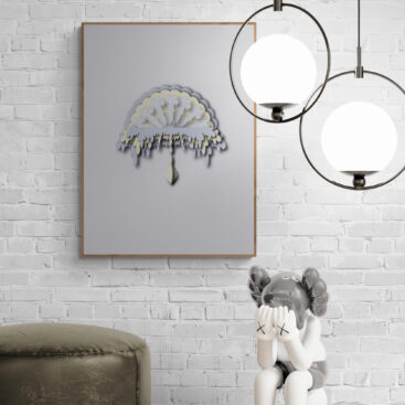 grey ornamental poster