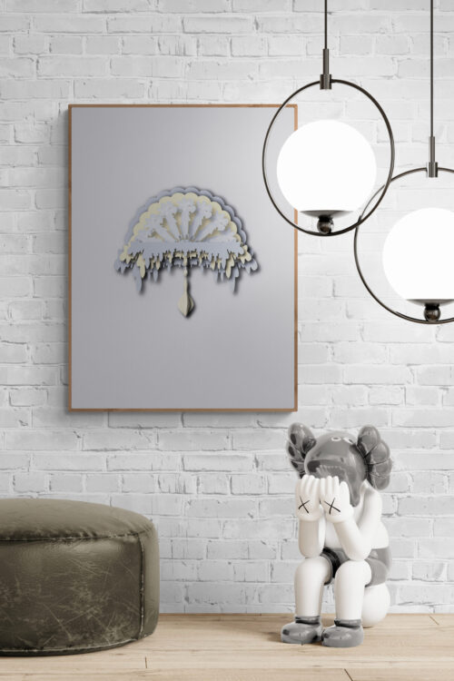 grey ornamental poster