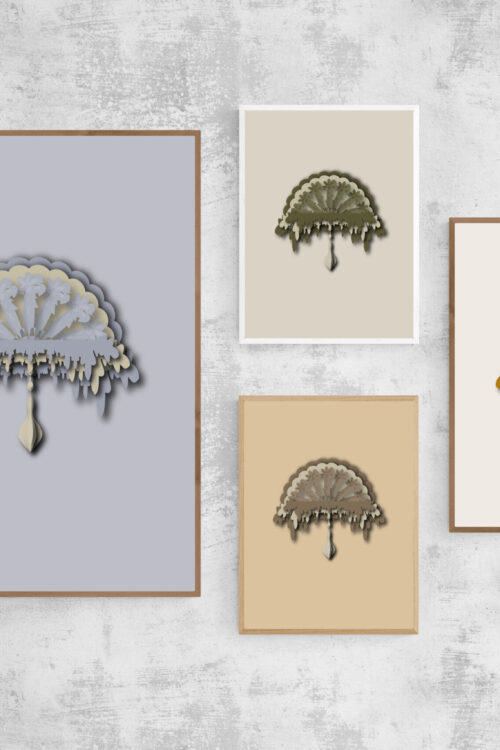orange ornamental poster