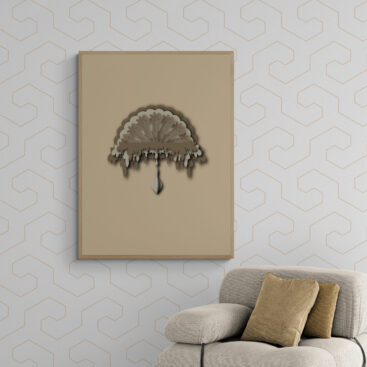 brown ornamental poster