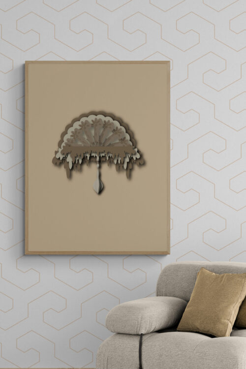 brown ornamental poster