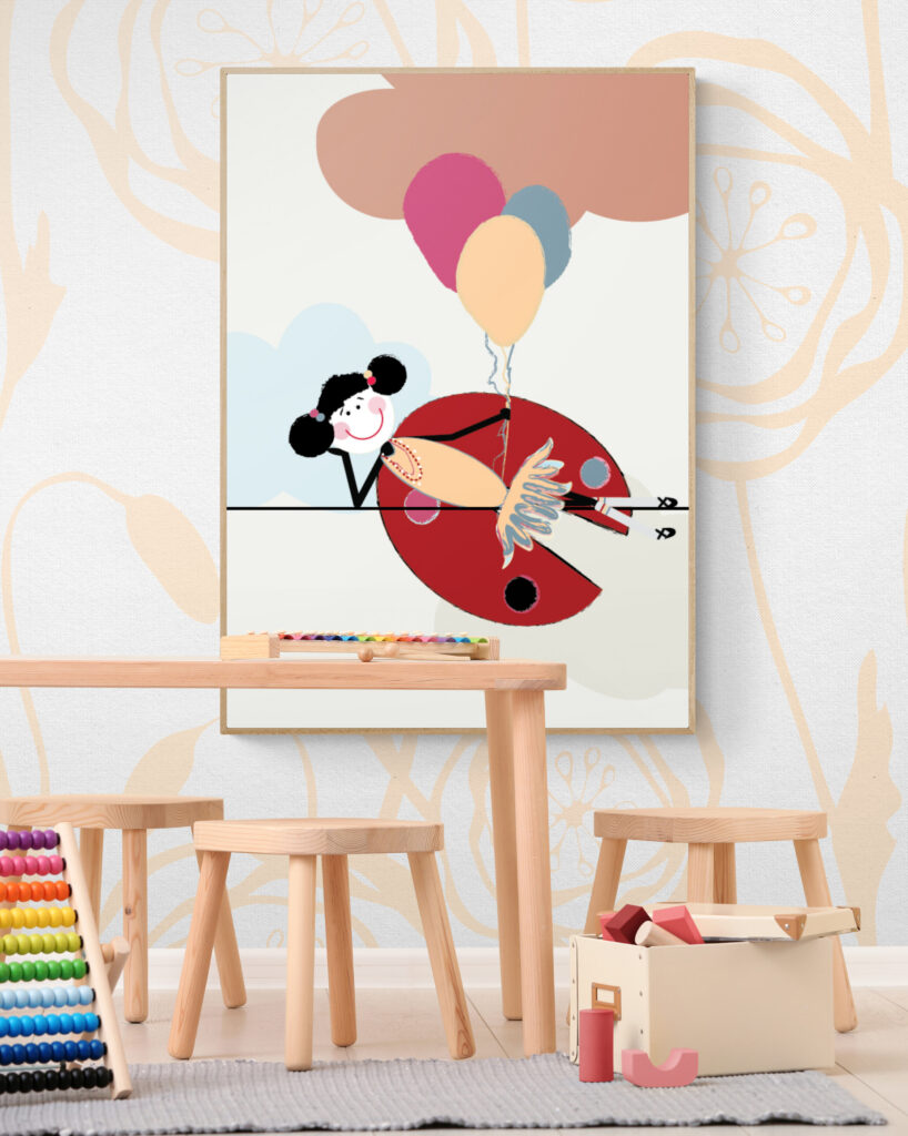 Lola and Balloons Framed Poster