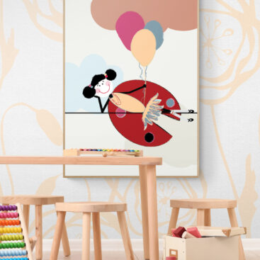 Lola and Balloons Framed Poster