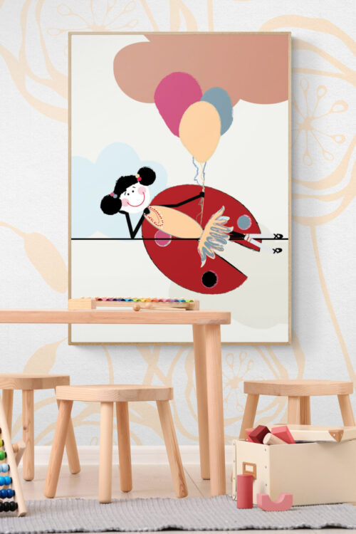 Lola and Balloons Framed Poster