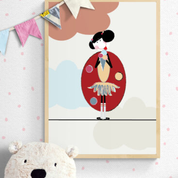 Lola and Ice-Cream Framed Poster