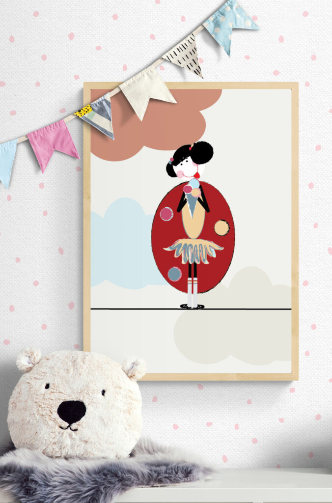 Lola and Ice-Cream Framed Poster