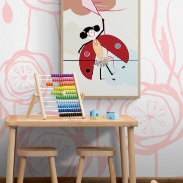 Lola and the Kite Framed Poster