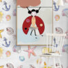 ola hanging poster in contemporary-scandinavion-style-kids-room