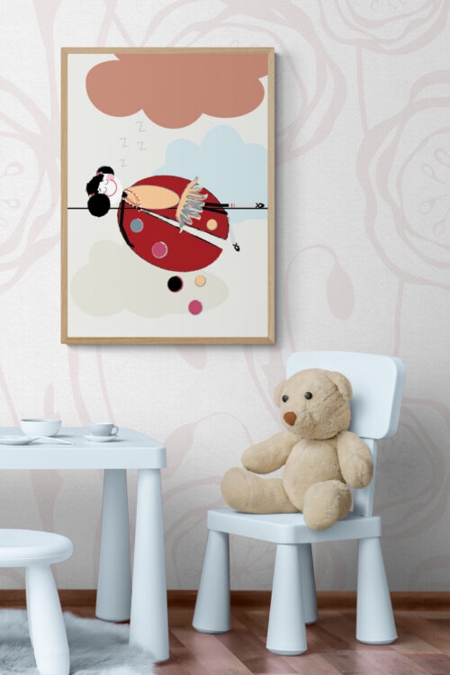 Alternative view of Lola Snoozing Poster