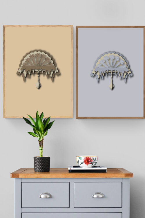 ornamental collection posters in wooden frames