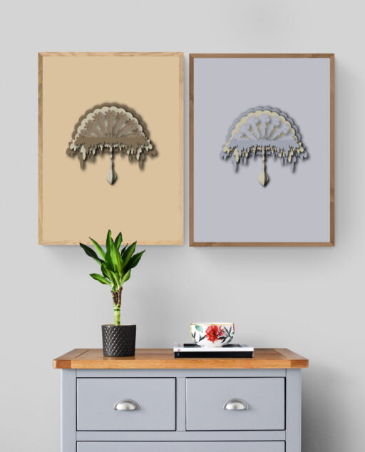 ornamental collection posters in wooden frames