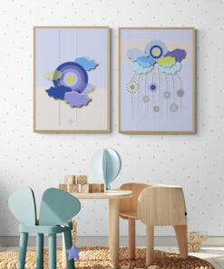 The Sky Collection of wall art for kids