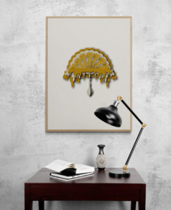 Orange Ornamental Framed Poster