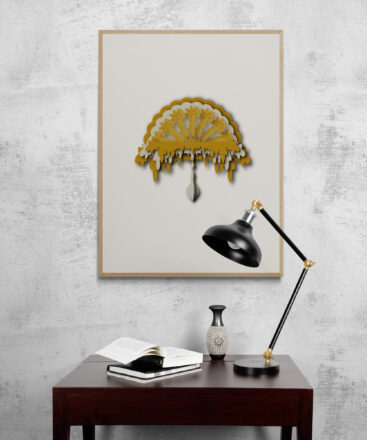 Orange Ornamental Framed Poster