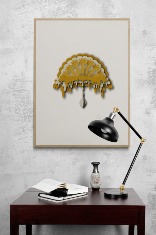 Orange Ornamental Framed Poster