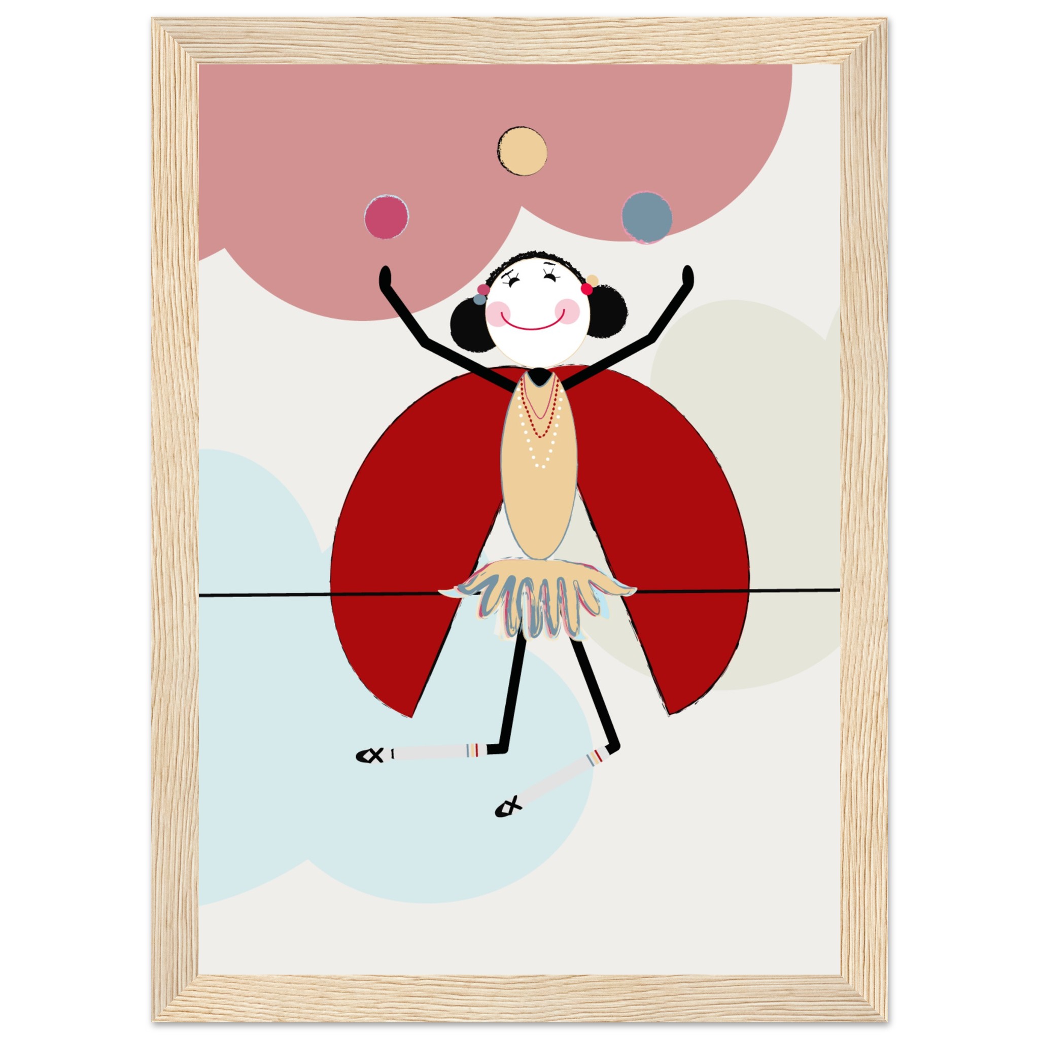 Lola Juggling Framed Poster - Ladybird Lola Collection