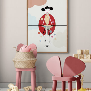 Lola Dots dropping poster for kids room