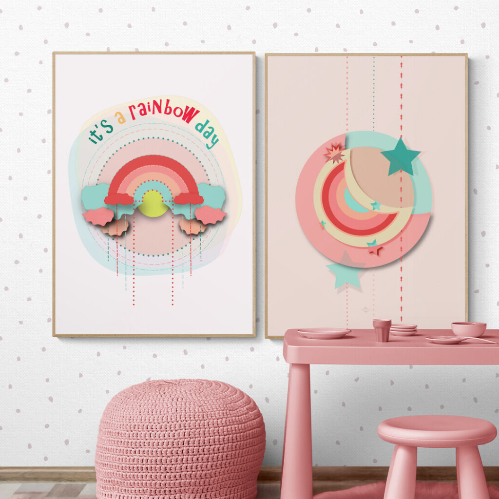 The Sky Collection of wallart for kids