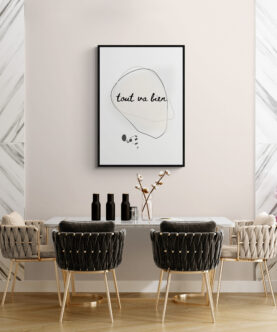 Tout Va Bien poster for dining room