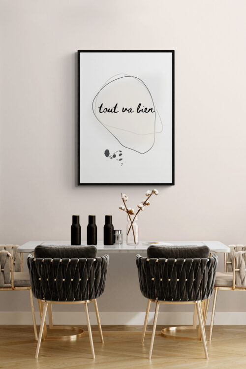 Tout Va Bien poster for dining room