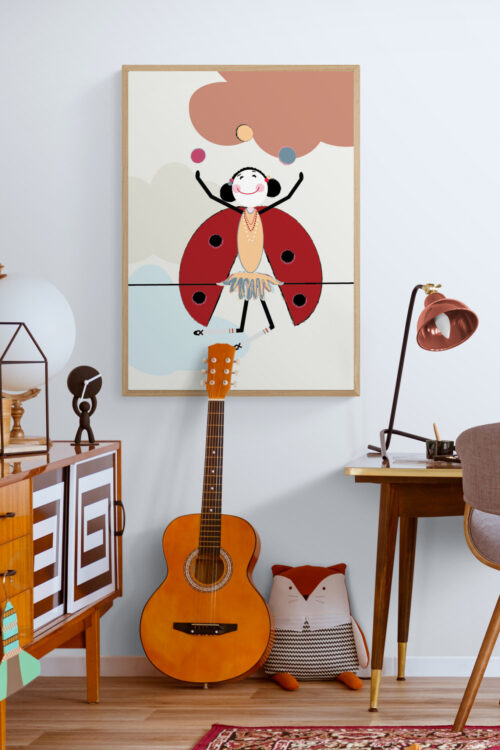 Lola Juggling Framed Poster