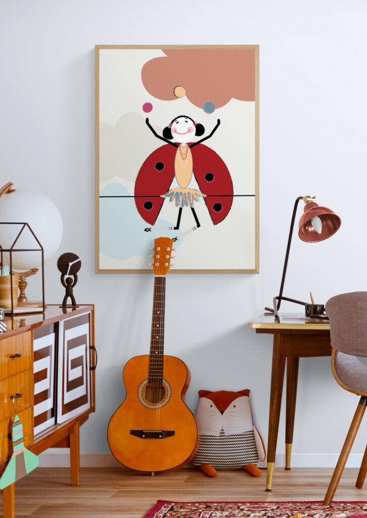 Lola Juggling Framed Poster