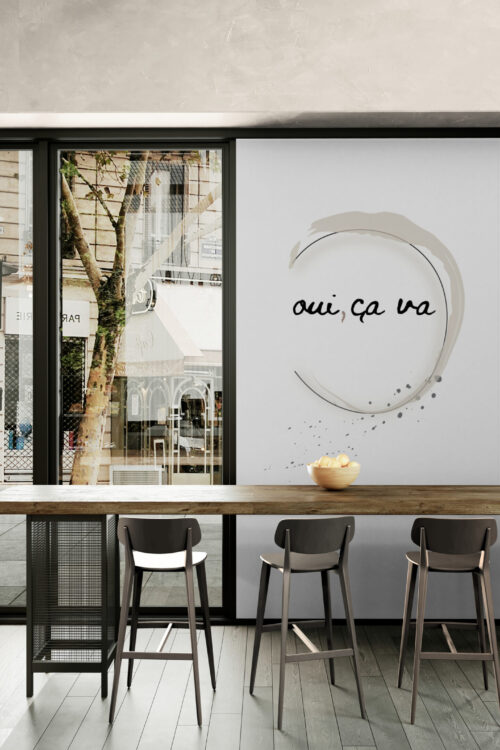 oui-ca-va-wallart-in-city-cafe-with-window-views-