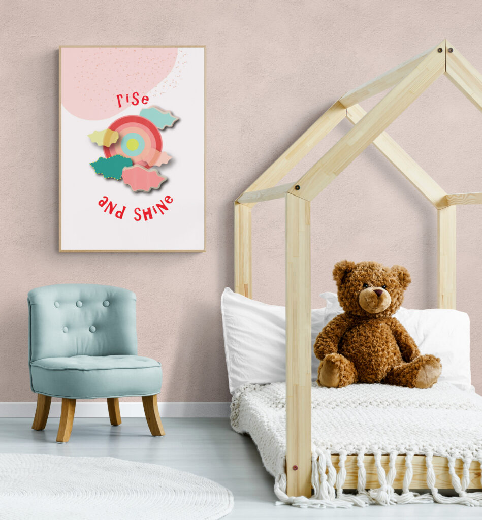 Rising Star Red Sun Framed Poster