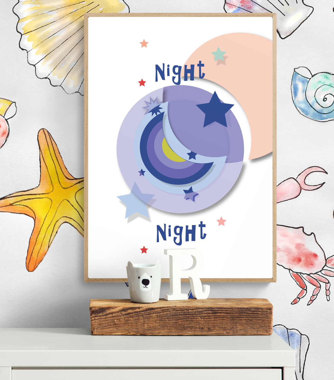 night night blue moon poster