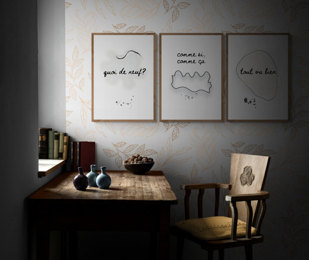 french collection framed posters in Rustic_room_illuminated_by_morning_sun