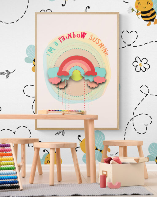 I'm a rainbow sunshine Red Rainbow POster in a kids playroom